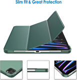 Apple iPad Pro 11inç M4 2024 Kılıf Flip Cover Kalem Bölmeli PC Case A2836 A2837 A3006