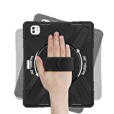 Apple iPad Pro 13inç M4 2024 Kılıf Defender Askılı Zırhlı Tank Case A2925 A2926 A3007