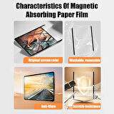 Apple iPad Pro 11inç M4 2024 Çok Kullanımlı Magnetik Paper Like Ekran Koruyucu A2836 A2837 A3006
