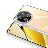 Realme 11 4G Kılıf Kamera Korumalı Logo Gösteren Şeffaf Kapak