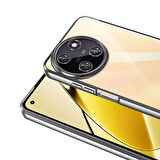 Realme 11 4G Kılıf Kamera Korumalı Logo Gösteren Şeffaf Kapak