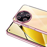 Realme 11 4G Kılıf Kamera Korumalı Logo Gösteren Şeffaf Kapak