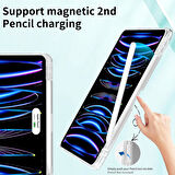 Apple iPad Air 11inç M2/M3 Air 4/5.Nesil 10.9 Kılıf Kalem Bölmeli Akrilik Şeffaf Ayrılabilir Case 2025-2024
