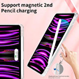 Apple iPad Air 11inç M2/M3 Air 4/5.Nesil 10.9 Kılıf Kalem Bölmeli Akrilik Şeffaf Ayrılabilir Case 2025-2024