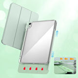 Apple iPad 11.Nesil A16 11inç/10.Nesil 10.9inç Kılıf Kalem Bölmeli Akrilik Şeffaf Ayrılabilir Case