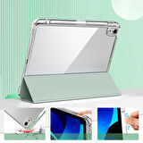 Apple iPad 11.Nesil A16 11inç/10.Nesil 10.9inç Kılıf Kalem Bölmeli Akrilik Şeffaf Ayrılabilir Case