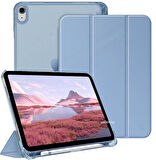 Apple iPad Air 5. Nesil 10.9 Kılıf Flip Cover Kalem Bölmeli PC Case-10.Nesil DEĞİL-A2588 A2589 A2591
