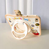 Samsung Galaxy Tab A9 8.7inç X110 X113 X115 X117 Kılıf Cute Dolls Standlı Eğlenceli 3D Karekterli Çocuk Kılıfı