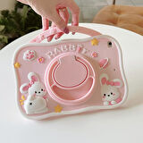 Apple iPad Air 11inç M2/M3 2025-2024 Kılıf Cute Dolls Standlı Eğlenceli 3D Karekterli Çocuk Kılıfı