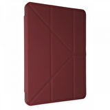 Apple iPad Pro 12.9 4. Nesil 2020 Kılıf Kalem Bölmeli Trifolding Case A2229 A2069 A2232 A2233