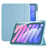 Apple iPad Air 11inç M2/M3 2025-2024 Kılıf Kalem Bölmeli Trifolding Case