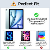 Apple iPad Air 11inç M2/M3 Air 4/5.Nesil 10.9 Kılıf Arka Kapak Kalem Bölmeli 2025-2024
