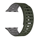 Apple Watch 10 Serisi 46mm Kordon Renkli 3Delikli Esnek Silikon Strap 124