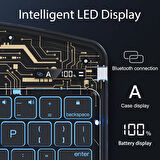 Apple iPad Air 13inç M2 2024 Kılıf Kablosuz Dönebilen Klavyeli Kılıf Keyboard A2898 A2899 A2900