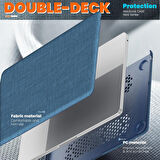 Apple Macbook Pro 16inç M3/M4/MAX A3403 A3186 A2991 Kılıf Nubuk Üçgen Standlı Havalandırmalı Kapak