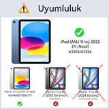 Apple iPad 11.Nesil A16 11inç/10.Nesil 10.9inç Kılıf Flip Cover Kalem Bölmeli PC Case