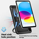 Apple iPad Air 11inç M2/M3 2025-2024 Kılıf Handle Ring Yüzüklü Amour Tank Case Fuji