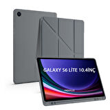 Samsung Galaxy Tab S6 Lite 2024 P620 P610 Kılıf Kalem Bölmeli Trifolding Case 13-15-17