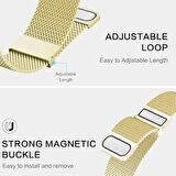 Huawei Watch GT 5 Pro 42mm/ GT 5 41mm/GT 4 41mm (18mm uyumlu) Kordon Çift Mıknatıslı Milano Loop Metal Kordon