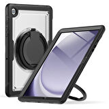 Samsung Galaxy Tab A9 Plus X210 X216 X218 Kılıf Handle Ring Yüzüklü Amour Tank Case Fuji