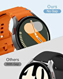 Huawei Watch GT GT2 GT3 GT4 42mm/Honor Magic 2 20mm Kordon Dekoratif Örgü Çizgili Spor Silikon Kayış