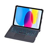 Apple iPad Pro 11inç M4 2024Kılıf Led Işıklı Magnetik Standlı Klavyeli Kılıf A2836 A2837 A3006