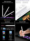 iPad 11/10.Nesil A16 9/8/7 10.2 Air/Pro 4/5/6 11/13inç Uyumlu Avuç Içi Reddi Dokunmatik Çizim Kalemi PEN16
