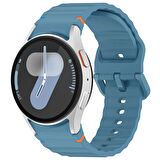 Samsung Galaxy Watch 4 5 6 7 FE 40 40 44 Classic 42 43 46 47 mm Kordon Dekoratif Örgü Çizgili Spor Silikon Kayış