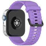 Huawei Watch Fit 4/Fit 4 Pro/Fit 3 Kordon Silikon Dalga Desen Şerit Kordon 23 (Fit/Fit2 Uyumlu Değildir)