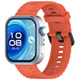 Huawei Watch Fit 4/Fit 4 Pro/Fit 3 Kordon Silikon Dalga Desen Şerit Kordon 23 (Fit/Fit2 Uyumlu Değildir)