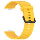 Huawei Watch Fit 4/Fit 4 Pro/Fit 3 Kordon Silikon Dalga Desen Şerit Kordon 23 (Fit/Fit2 Uyumlu Değildir)