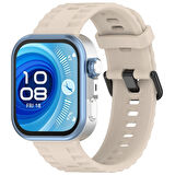 Huawei Watch Fit 4/Fit 4 Pro/Fit 3 Kordon Silikon Dalga Desen Şerit Kordon 23 (Fit/Fit2 Uyumlu Değildir)