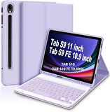 Samsung Galaxy Tab S10 FE/S10/S9 FE/S9 Kılıf Kablosuz Klavyeli Case Mobax Türkçe(12.4inç Değildir)