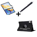 Honor Pad V9 11.5 inç Kılıf Dönen Tablet Kilifi Ekran Koruyucu+Kalem
