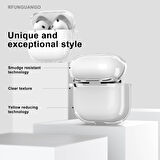 Apple Airpods 4. Nesil ile uyumlu Kılıf Kristal Silikon Şeffaf Case