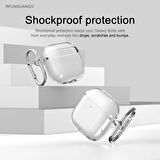Apple Airpods 4. Nesil ile uyumlu Kılıf Kristal Silikon Şeffaf Case