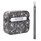 Apple Airpods 3. Nesil ile uyumlu Kılıf Şık Simli Şeffaf Bilek Askı Aparatlı Case 45