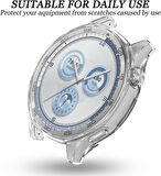 Huawei Watch GT 6 46mm Silikon Parlak Renkli Ekran Koruyuculu Kasa Koruyucu (42mm Değildir)