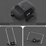 Apple Airpods Pro 3. Nesil ile uyumlu Kılıf Standlı Kilitli TPU Premium Matte Trip Case