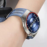 Huawei Watch GT 6/5 Pro 46mm Kordon Lansman Kumaş Dikişli Silikon ORJ Klips 1e-1 uyum 102