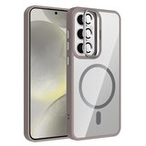 Samsung Galaxy S25 FE Kılıf Kamera Lens Hediyeli Standlı M-Safe Şarj Özellikli Etro Kapak
