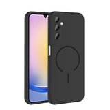 Samsung Galaxy A25 Kılıf Yumuşak Dokulu M-safe Şarj Özellikli Meta Kapak