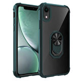 Apple iPhone XR 6.1 Kılıf Şeffaf Sararmaz Yüzüklü Mola Kapak