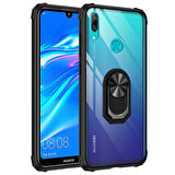 Huawei Y7 Prime 2019 Kılıf Şeffaf Sararmaz Yüzüklü Mola Kapak