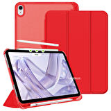Apple iPad Air 11inç M2/M3 Air 4/5.Nesil 10.9 Kılıf PU Deri Smart Standlı Case 2025-2024 Flip