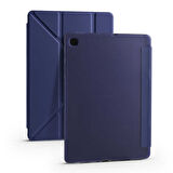 Samsung Galaxy Tab S6 Lite 2024 P620 P610 Kılıf Kalem Bölmeli Trifolding Case 13-15-17