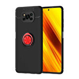 Xiaomi Poco X3 Kılıf Yüzüklü Magnetli Ravel Case