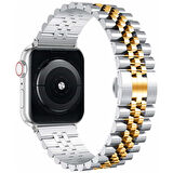 Apple Watch 10 42mm - 38/40/41mm Kordon Şeritli Metal Kordon 36 2/3/4/5/6/se/7/8/9