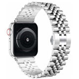 Apple Watch 42/44/45/46/49mm Kordon Şeritli Metal Kordon 36 2/3/4/5/6/se/7/8/9/10/ultra