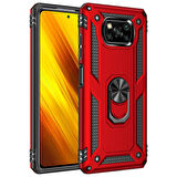 Xiaomi Poco X3 Kılıf Yüzüklü Zırh Tank Vega